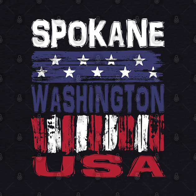 Spokane Washington USA T-Shirt by Nerd_art